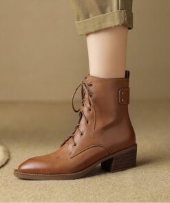 CHIKO Almira Pointy Toe Block Heels Ankle Boots