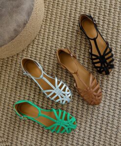 CHIKO Alvaro Round Toe Block Heels Flats Sandals