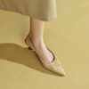 Buy CHIKO Amador Pointy Toe Kitten Heels Slingback Shoes online shopping cheap