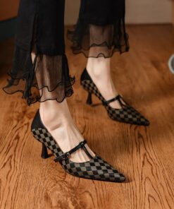 CHIKO Amalur Pointy Toe Stiletto T-Strap Shoes
