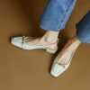 Buy CHIKO Amalure Square Toe Block Heels Slingback Shoes online shopping cheap