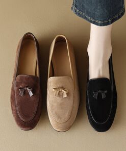 CHIKO Amberlyn Round Toe Block Heels Loafers Shoes