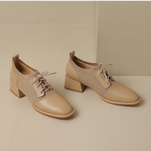 Buy CHIKO Amina Square Toe Block Heels Oxfords Shoes online shopping cheap