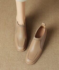 CHIKO Amira Square Toe Block Heels Ankle Boots