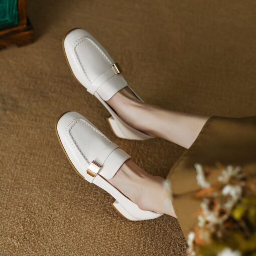 Buy CHIKO Anaya Square Toe Block Heels Loafers Shoes online shopping cheap