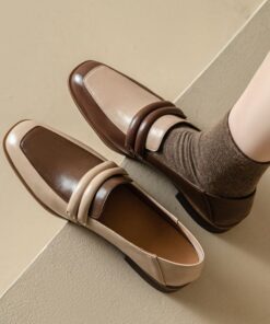 CHIKO Andie Square Toe Block Heels Loafers Shoes