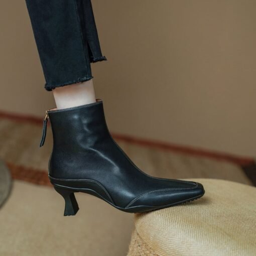 Buy CHIKO Anna Square Toe Block Heels Ankle Boots online shopping cheap