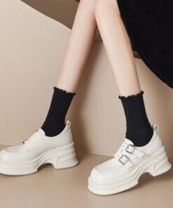 CHIKO Anne Catherine Square Toe Block Heels Oxfords Shoes