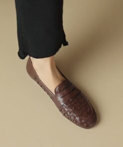 CHIKO Annissa Round Toe Block Heels Loafers Shoes