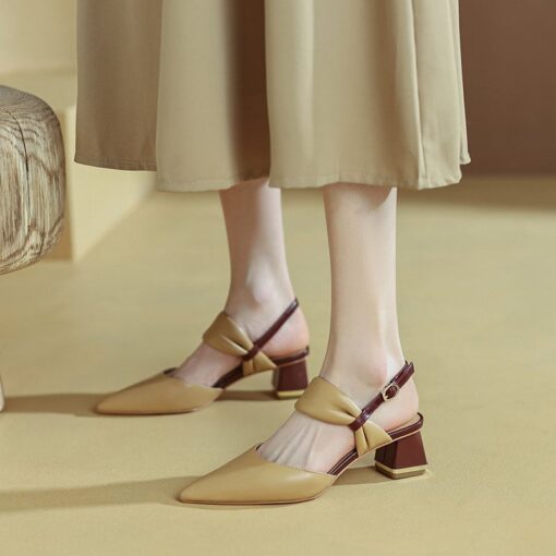 Buy CHIKO Anunciacion Pointy Toe Block Heels Slingback Shoes online shopping cheap