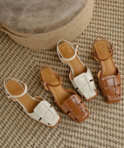 CHIKO Apolinaria Square Toe Block Heels Heeled Sandals