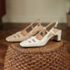 Buy CHIKO Arama Square Toe Chunky Heels Slingback Shoes online shopping cheap