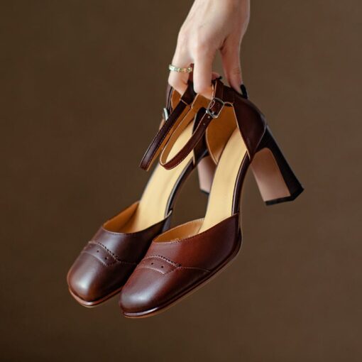 Buy CHIKO Arya Square Toe Block Heels Pumps Shoes online shopping cheap