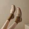 Buy CHIKO Asha Square Toe Block Heels Loafers Shoes online shopping cheap