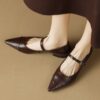 Buy CHIKO Asja Pointy Toe Block Heels Mary Jane Flats online shopping cheap