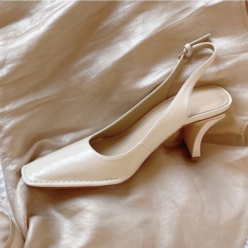 Buy CHIKO Aubrey Square Toe Curve Heels Slingback Shoes online shopping cheap
