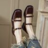 Buy CHIKO Awel Square Toe Block Heels Pumps Shoes online shopping cheap