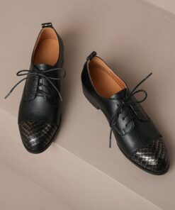 CHIKO Baba Round Toe Block Heels Oxfords Shoes