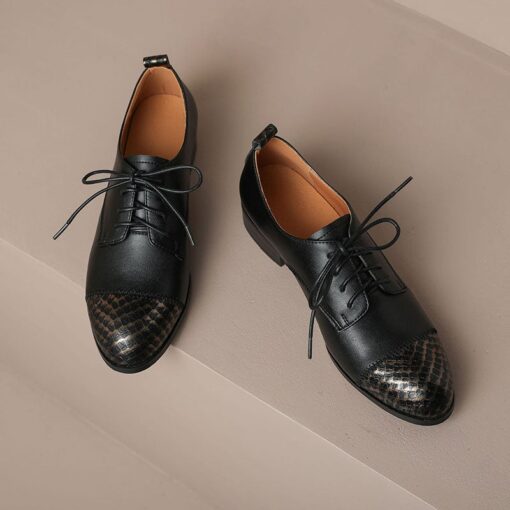 Buy CHIKO Baba Round Toe Block Heels Oxfords Shoes online shopping cheap