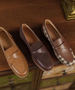 CHIKO Babe Round Toe Block Heels Loafers Shoes