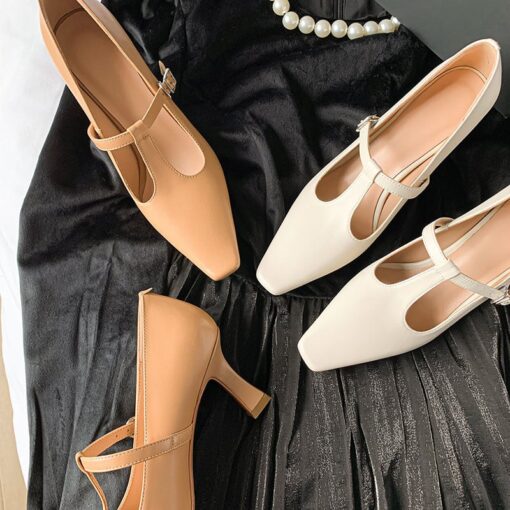 Buy CHIKO Babs Square Toe Stiletto T-Strap Shoes online shopping cheap