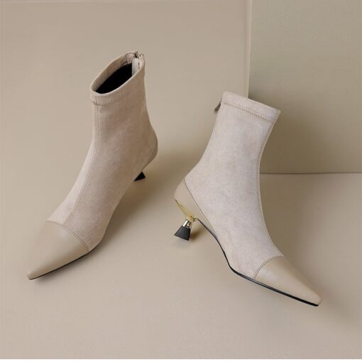 Buy CHIKO Batoul Pointy Toe Kitten Heels Ankle Boots online shopping cheap