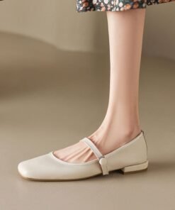 CHIKO Bettina Square Toe Block Heels Mary Jane Flats