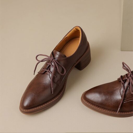 Buy CHIKO Bibi Pointy Toe Block Heels Oxfords Shoes online shopping cheap