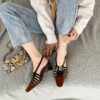 Buy CHIKO Bienvenida Square Toe Chunky Heels Slingback Shoes online shopping cheap