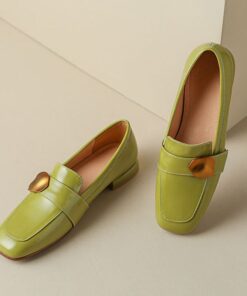CHIKO Blondie Square Toe Block Heels Loafers Shoes