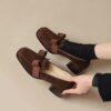 Buy CHIKO Bobbette Square Toe Block Heels Loafers Shoes online shopping cheap