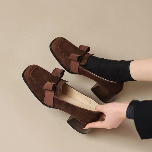 Buy CHIKO Bobbette Square Toe Block Heels Loafers Shoes online shopping cheap