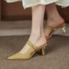 Buy CHIKO Bonita Pointy Toe Curve Heels Clogs/Mules Shoes online shopping cheap