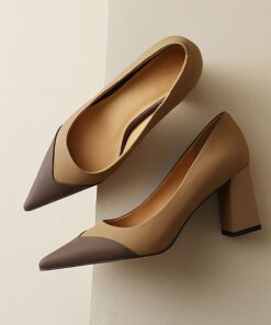 CHIKO Braelyn Pointy Toe Block Heels Pumps Shoes