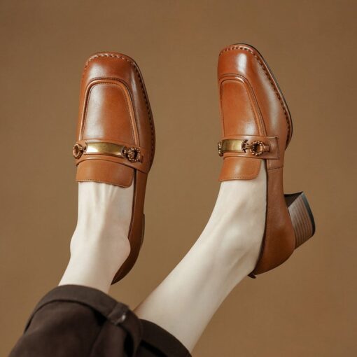 Buy CHIKO Brieana Square Toe Block Heels Loafers Shoes online shopping cheap