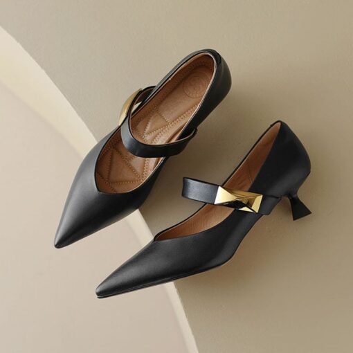 Buy CHIKO Brieanna Pointy Toe Kitten Heels Mary Jane Shoes online shopping cheap