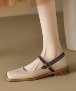 CHIKO Brooklyne Square Toe Block Heels Pumps Shoes