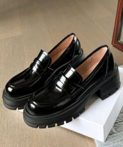 CHIKO Buffy Round Toe Block Heels Loafers Shoes