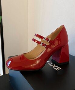 CHIKO Calee Square Toe Block Heels Mary Jane Shoes