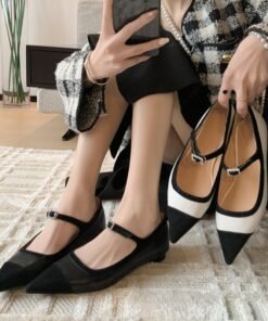 CHIKO Carlissa Pointy Toe Block Heels Mary Jane Shoes