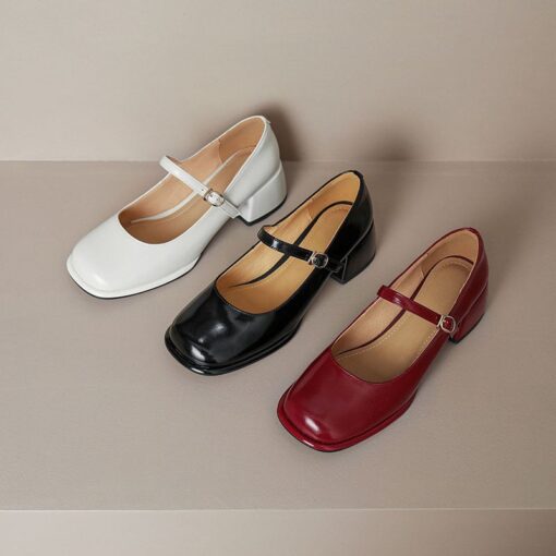 Buy CHIKO Carmina Square Toe Block Heels Pumps Shoes online shopping cheap