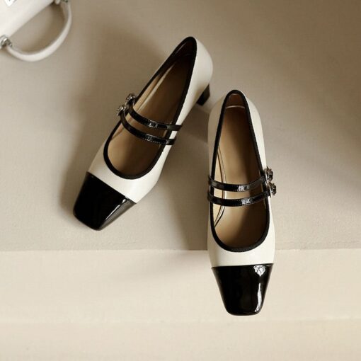 Buy CHIKO Chakra Square Toe Block Heels Mary Jane Shoes online shopping cheap