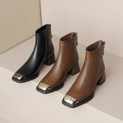 Buy CHIKO Chane Square Toe Block Heels Ankle Boots online shopping cheap