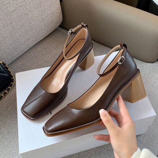 Buy CHIKO Charyanna Square Toe Block Heels Pumps Shoes online shopping cheap