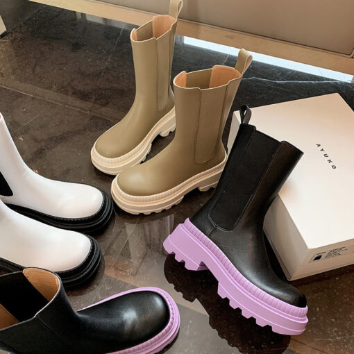 Buy CHIKO Chavella Round Toe Flatforms Ankle Boots online shopping cheap