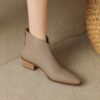 Buy CHIKO Chloe Pointy Toe Block Heels Ankle Boots online shopping cheap