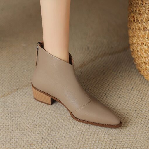 Buy CHIKO Chloe Pointy Toe Block Heels Ankle Boots online shopping cheap