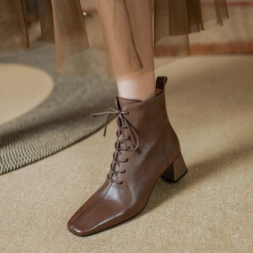 Buy CHIKO Cora Square Toe Block Heels Ankle Boots online shopping cheap