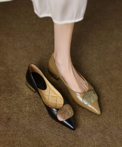 CHIKO Coro Pointy Toe Block Heels Pumps Shoes