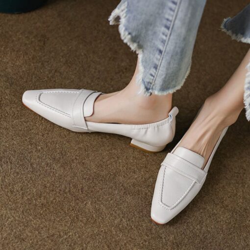 Buy CHIKO Crisana Square Toe Block Heels Loafers Shoes online shopping cheap